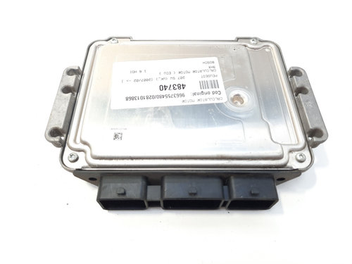 Calculator motor Bosch, cod 9663755480, 0281013868, Peugeot 207 SW, 1.6 HDI, 9HX (id:483740)