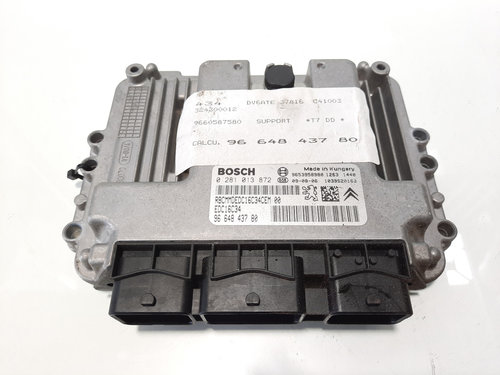 Calculator motor Bosch, cod 9664843780, 0281013872, Peugeot 308, 1.6 HDI, 9H01 (id:483532)