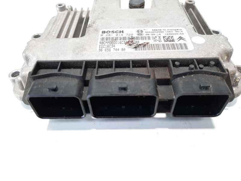 Calculator motor Bosch, cod 9665674480, 0281014729, Peugeot 307 CC (3B), 1.6 HDI, 9H01, 9HZ (idi:483496)
