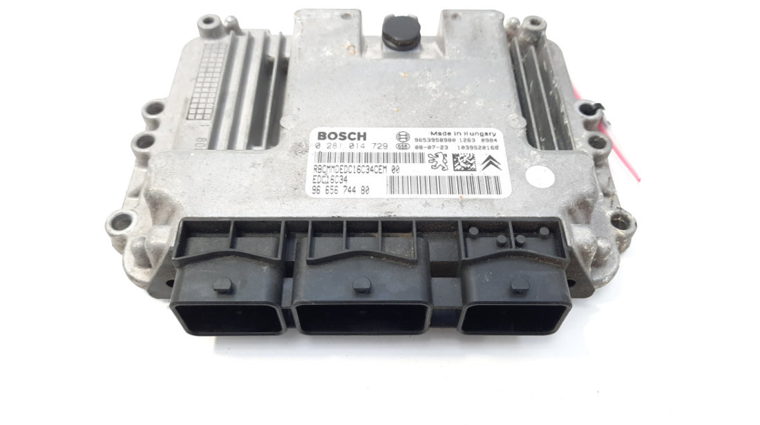Calculator motor Bosch, cod 9665674480, 0281014729, Citroen Berlingo 2, 1.6 HDI, 9H01, 9HZ (idi:483780)