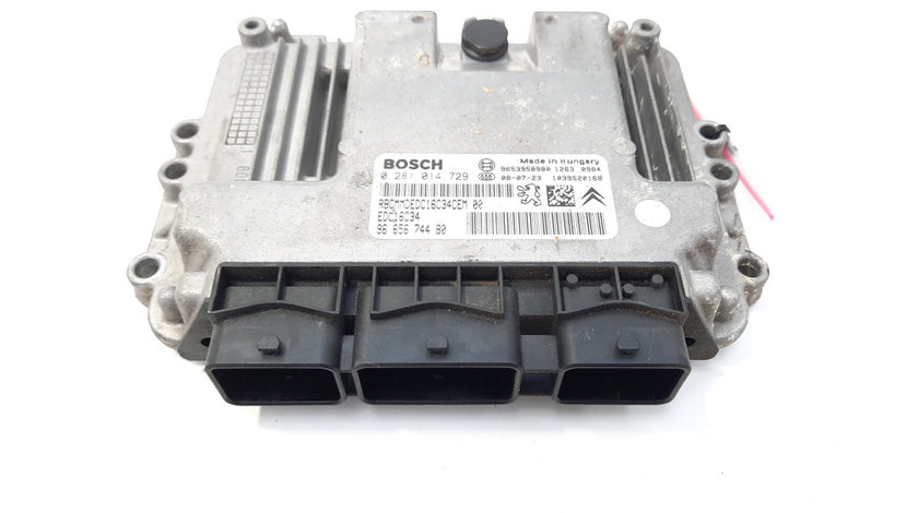 Calculator motor Bosch, cod 9665674480, 0281014729, Citroen C5 (II) 1.6 HDI, 9H01, 9HZ (idi:483780)