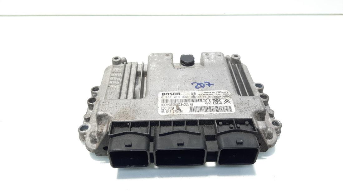 Calculator motor Bosch ECU, cod 9653958980, 0281013332, Peugeot 206, 1.6 HDI, 9HZ (idi:560415)