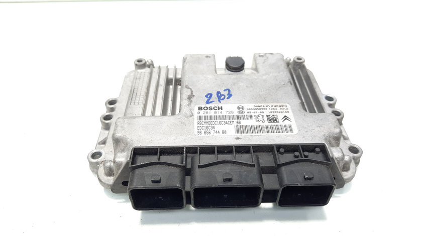 Calculator motor, Bosch ECU, cod 9665674480, 0281014729, Citroen C4 Picasso, 1.6 HDI, 9H01 (id:560519)