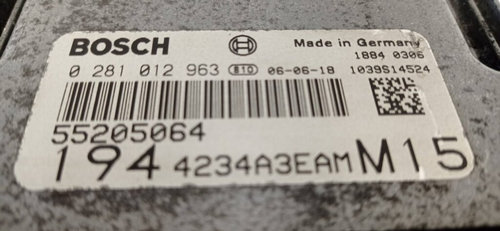 Calculator Motor BOSCH FIAT CROMA 0 281 012 963 / 0281012963 / 55205064 / 194 4234A3EAM M15 / 194423...