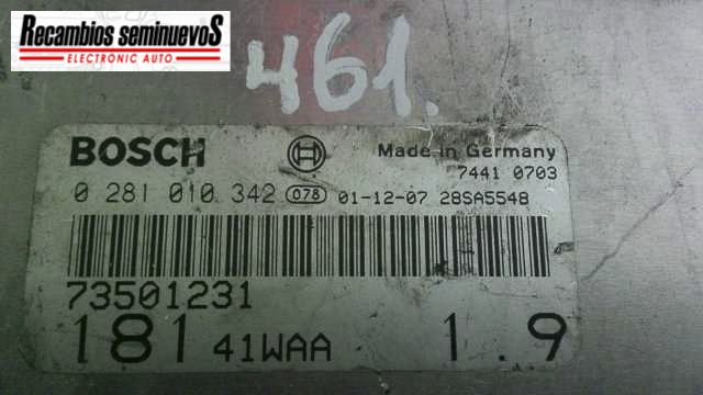 Calculator Motor BOSCH FIAT MAREA 0 281 010 342 / 0281010342 / 735012310 281 010 342 / 0281010342 / 73501231