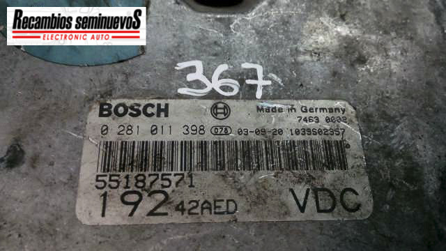 Calculator Motor BOSCH FIAT STILO 0 281 011 398 / 0281011398 / 55187571 / 19242AED0 281 011 398 / 0281011398 / 55187571 / 19242AED