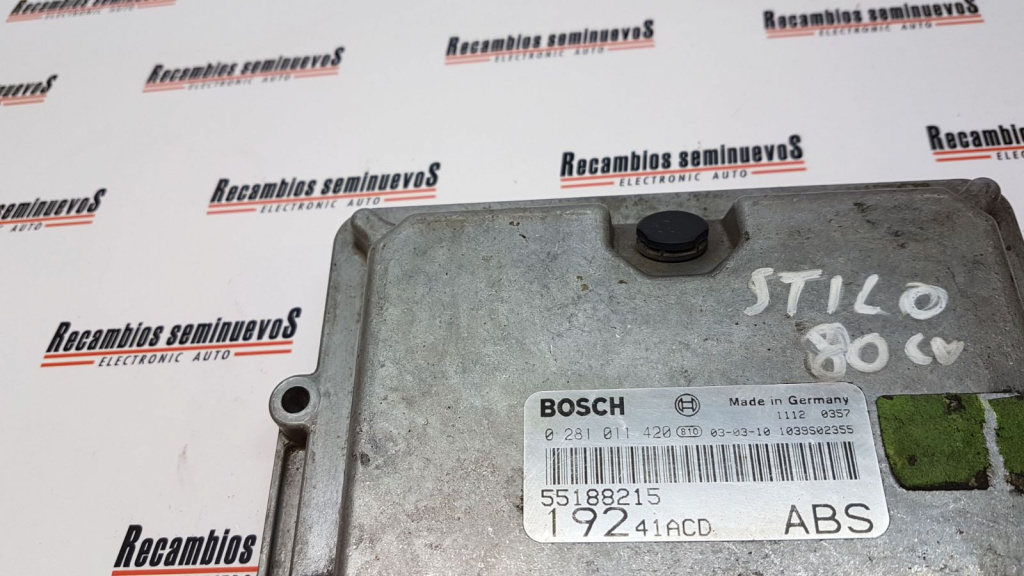 Calculator Motor BOSCH FIAT STILO 0 281 011 420 / 0281011420 / 55188215 / 19241ACD,