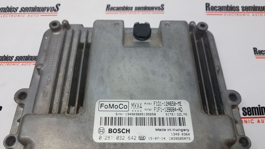 Calculator Motor BOSCH FORD C-MAX 0 281 032 642 / 0281032642 / F1D1-12A650-ME / F1D1 12A650 ME / F1D112A650ME / F1F1-12B684-AD / F1F1 12B684 AD / F1F112B684AD / DZL7S / FOMOCO / MXX4,