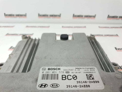 Calculator Motor BOSCH HYUNDAI I30 0281031578 / EDC17C57 / 39140-2ABB0 / 39140 2ABB0 / 391402ABB0028...