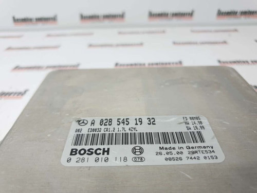 Calculator Motor BOSCH MERCEDES-BENZ Class A 0 281 010 118 / 0281010118 / CR1 2 / CR12 / A 028 545 1...