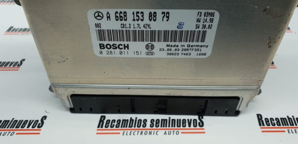 Calculator Motor BOSCH MERCEDES-BENZ Class A A 668 153 08 79 / A6681530879 / 0 281 011 151 / 0281011151 / CR1.2 / CR1 2 / CR12 / 1 7L / 17L / HW 14.98 / HW 14 98 / HW1498 / SW 30 02 / SW3002A 668 153 08 79 / A6681530879 / 0 281 011 151 / 0281011151 /
