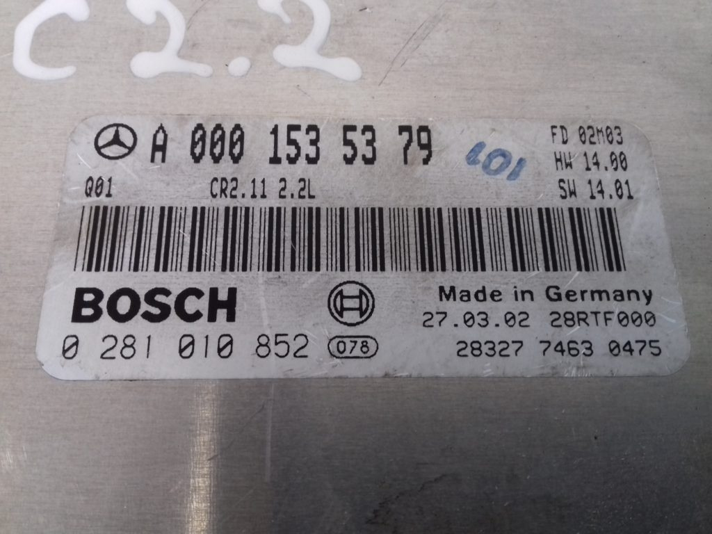 Calculator Motor BOSCH MERCEDES-BENZ Class C 0 281 010 852 / 0281010852 / A 000 153 53 79 / A0001535379 / CR2 11 / CR211 / 2 2L / 22L0 281 010 852 / 0281010852 / A 000 153 53 79 / A0001535379 / CR2 11 / CR211 / 2 2L / 22L