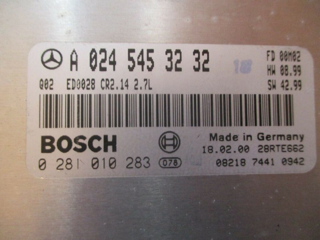 Calculator Motor BOSCH MERCEDES-BENZ ML 0 281 010 283 / 0281010283 / A 024 545 32 32 / A0245453232 / CR2 14 / CR214 / 2.7L / 2 7L / 27L0 281 010 283 / 0281010283 / A 024 545 32 32 / A0245453232 / CR2 14 / CR214 / 2.7L / 2 7L / 27L