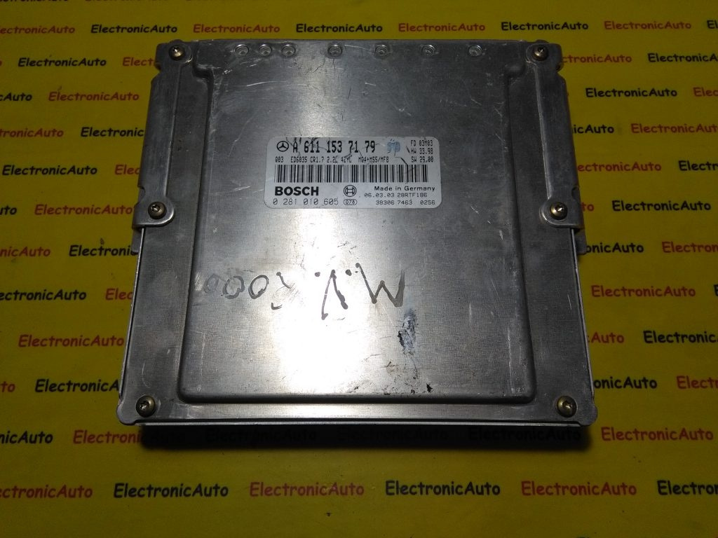 Calculator Motor BOSCH MERCEDES-BENZ VITO 0 281 010 605 / 0281010605 / A 611 153 71 79 / A6111537179 / CR1 7 / CR17 / 2 2L / 22L / HW 33 98 / HW3398 / SW 29 00 / SW29000 281 010 605 / 0281010605 / A 611 153 71 79 / A6111537179 / CR1 7 / CR17 / 2 2L /