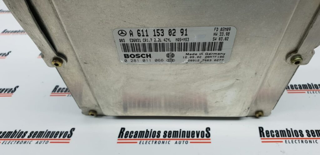 Calculator Motor BOSCH MERCEDES-BENZ VITO 0 281 011 066 / 0281011066 / A 611 153 02 91 / A6111530291 / CR1 7 / CR17 / 2 2L / 22L / HW 33 98 / HW3398 / SW 03 02 / SW03020 281 011 066 / 0281011066 / A 611 153 02 91 / A6111530291 / CR1 7 / CR17 / 2 2L /