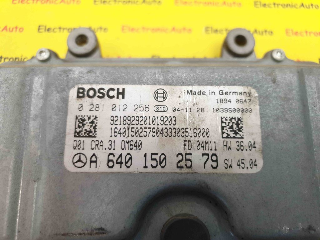 Calculator Motor BOSCH MERCEDES-BENZ W169 0 281 012 256 / 0281012256 / A 640 150 25 79 / A6401502579 / CRA 31 / CRA310 281 012 256 / 0281012256 / A 640 150 25 79 / A6401502579 / CRA 31 / CRA31