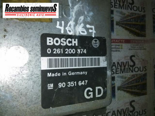 Calculator Motor BOSCH OPEL KADETT 0 261 200 374 / 0261200374 / 90 351 647 / 903516470 261 200 374 /...