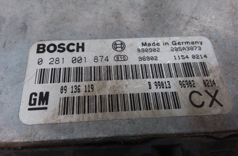 Calculator Motor BOSCH OPEL VECTRA 0 281 001 874 / 0281001874 / 091361190 281 001 874 / 0281001874 / 09136119