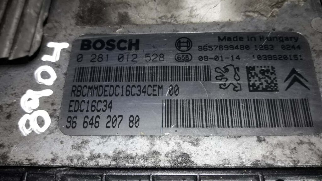 Calculator Motor BOSCH PEUGEOT 206 0 281 012 528 / 0281012528 / EDC16C34 / 96 646 207 80 / 9664620780 / 9657699480,