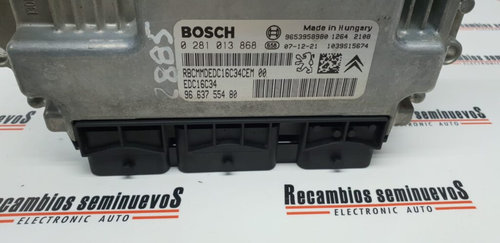 Calculator Motor BOSCH PEUGEOT 207 0 281 013 868 / 0281013868 / EDC16C34 / 96 637 554 80 / 966375548...