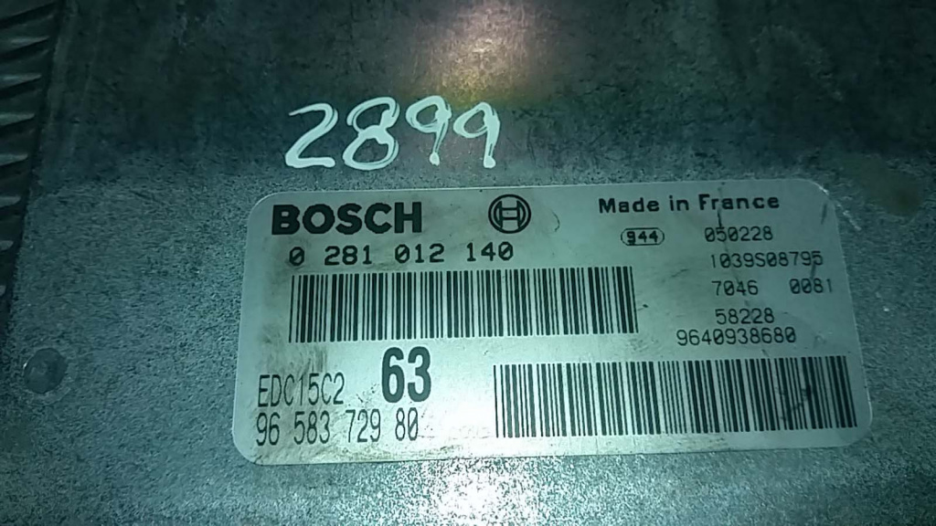Calculator Motor BOSCH PEUGEOT 307 0 281 012 140 / 0281012140 / 96 583 729 80 / 96583729800 281 012 140 / 0281012140 / 96 583 729 80 / 9658372980