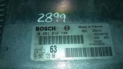 Calculator Motor BOSCH PEUGEOT 307 0 281 012 140 / 0281012140 / 96 583 729 80 / 96583729800 281 012 ...