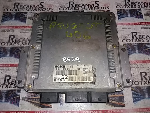 Calculator Motor BOSCH PEUGEOT 406, 0281010878, EDC15C2 32, 9645534180,
