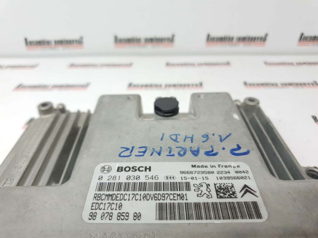 Calculator Motor BOSCH PEUGEOT PARTNER 0 281 030 546 / 0281030546 / EDC17C10 / 98 078 859 80 / 9807885980 / 96667295800 281 030 546 / 0281030546 / EDC17C10 / 98 078 859 80 / 9807885980 / 9666729580