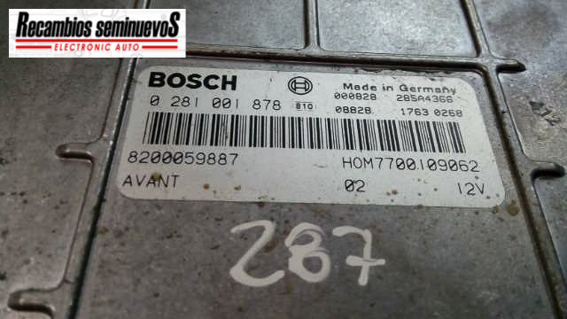 Calculator Motor BOSCH RENAULT KANGOO 0 281 001 878 / 0281001878 / 8200059887 / 77001090620 281 001 878 / 0281001878 / 8200059887 / 7700109062