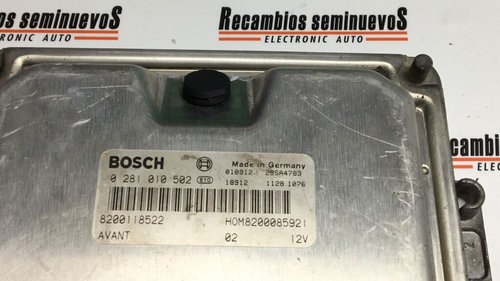 Calculator Motor BOSCH RENAULT KANGOO 0 281 010 502 / 0281010502 / 8200118522 / HOM 8200085921 / HOM...