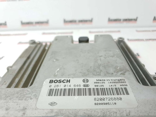 Calculator Motor BOSCH RENAULT LAGUNA 0 281 014 646 / 0281014646 / 8200726880 / 82009051100 281 014 ...