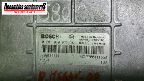 Calculator Motor BOSCH RENAULT MEGANE SCENIC 0 281 010 077 / 0281010077 / HOM 7700111552 / HOM770011...
