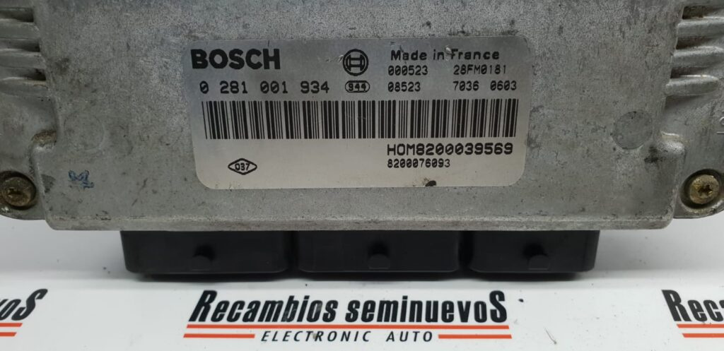 Calculator Motor BOSCH RENAULT SCENIC 0 281 001 934 / 0281001934 / HOM 8200039569 / HOM8200039569 / 82000760930 281 001 934 / 0281001934 / HOM 8200039569 / HOM8200039569 / 8200076093