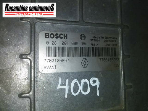 Calculator Motor BOSCH RENAULT SCENIC AVANT 0 281 001 699 / 0281001699 / 7700106867 / 77001059530 28...