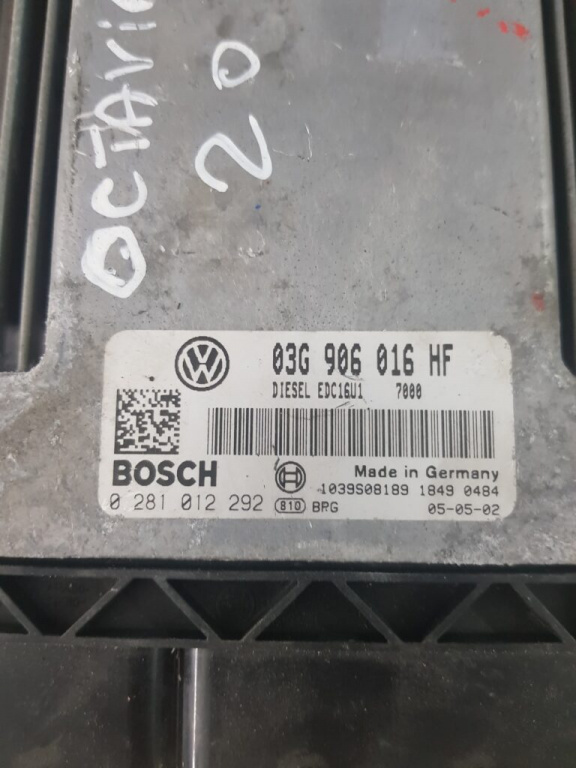 Calculator Motor BOSCH SKODA OCTAVIA 0 281 012 292 / 0281012292 / 03G 906 016 HF / 03G906016HF / EDC16U10 281 012 292 / 0281012292 / 03G 906 016 HF / 03G906016HF / EDC16U1