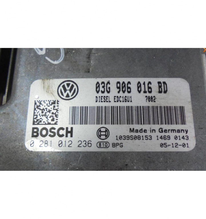 Calculator Motor BOSCH SKODA OCTAVIA 0 281 012 236 / 0281012236 / EDC16U1 / 03G 906 016 BD / 03G906016BD0 281 012 236 / 0281012236 / EDC16U1 / 03G 906 016 BD / 03G906016BD