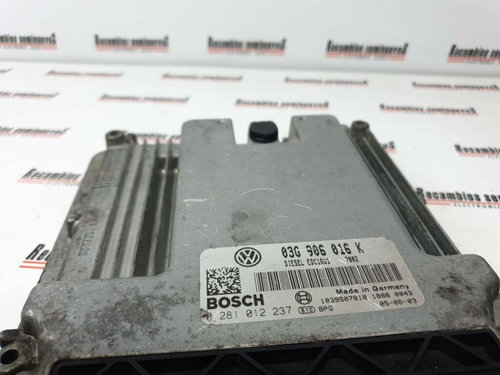 Calculator Motor BOSCH SKODA OCTAVIA 0 281 012 237 / 0281012237 / EDC16U1 / 03G 906 016 K / 03G90601...