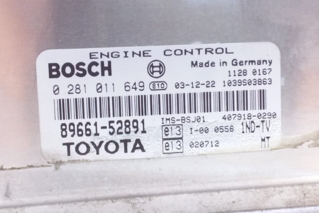 Calculator Motor BOSCH TOYOTA YARIS 0 281 011 649 / 0281011649 / 89661-52891 / 89661 52891 / 8966152891 / 407918-0291 / 407918 0291 / 40791802910 281 011 649 / 0281011649 / 89661-52891 / 89661 52891 / 8966152891 / 407918-0291 / 407918 0291 / 40791802