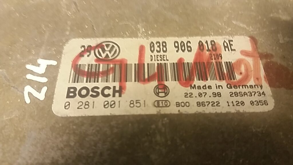 Calculator Motor BOSCH VOLKSWAGEN GOLF 4 0 281 001 851 / 0281001851 / 038 906 018 AE / 038906018AE0 281 001 851 / 0281001851 / 038 906 018 AE / 038906018AE