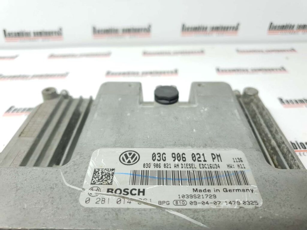 Calculator Motor BOSCH VOLKSWAGEN GOLF 5 0 281 014 061 / 0281014061 / EDC16U34 / 03G 906 021 PM / 03G906021PM / 03G 906 021 AN / 03G906021AN / KK0 281 014 061 / 0281014061 / EDC16U34 / 03G 906 021 PM / 03G906021PM / 03G 906 021 AN / 03G906021AN / KK