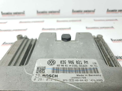 Calculator Motor BOSCH VOLKSWAGEN GOLF 5 0 281 014 061 / 0281014061 / EDC16U34 / 03G 906 021 PM / 03...