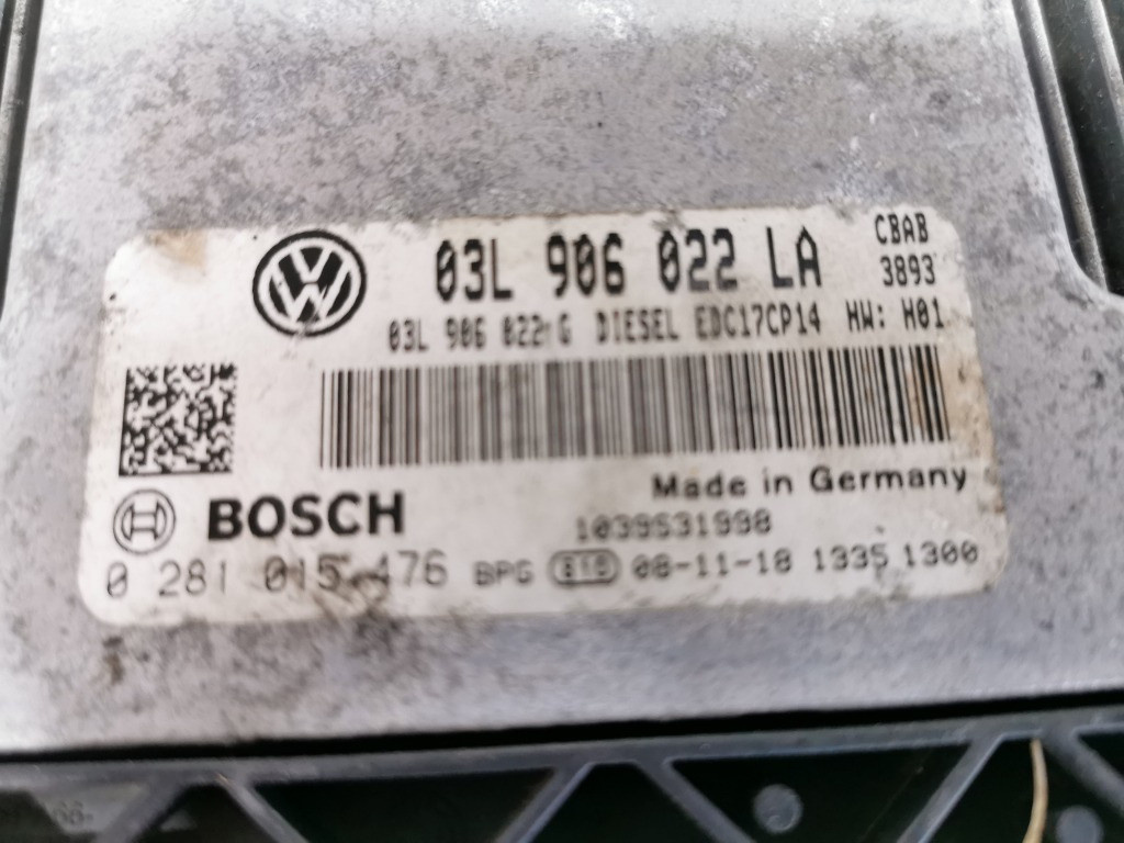 Calculator Motor BOSCH VOLKSWAGEN GOLF 6 0 281 015 476 / 0281015476 / EDC17CP14 / 03L 906 022 LA / 03L906022LA / 03L 906 022 G / 03L906022G0 281 015 476 / 0281015476 / EDC17CP14 / 03L 906 022 LA / 03L906022LA / 03L 906 022 G / 03L906022G