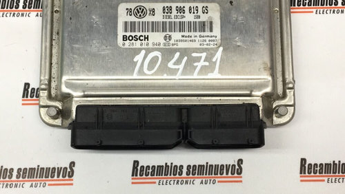 Calculator Motor BOSCH VOLKSWAGEN PASSAT 0 281 010 940 / 0281010940 / EDC15P / 038 906 019 GS / 0389...