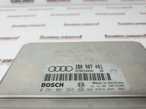 Calculator Motor BOSCH VOLKSWAGEN PASSAT 0281001938 / 3B0 907 401 / 3B09074010281001938 / 3B0 907 40...