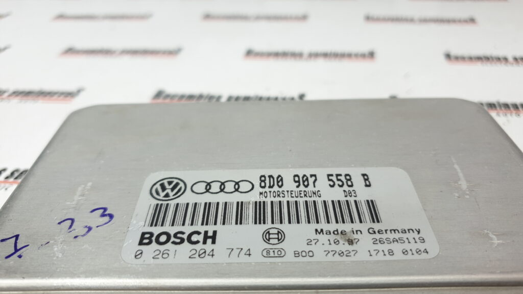 Calculator Motor BOSCH VOLKSWAGEN VOLKSWAGEN -CUALQUIER MODELO- 0 261 204 774 / 0261204774 / 8D0 907 558 B / 8D0907558B0 261 204 774 / 0261204774 / 8D0 907 558 B / 8D0907558B