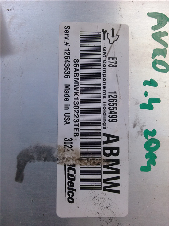 Calculator motor CHEVROLET AVEO 1.4 B an fabr. 2014