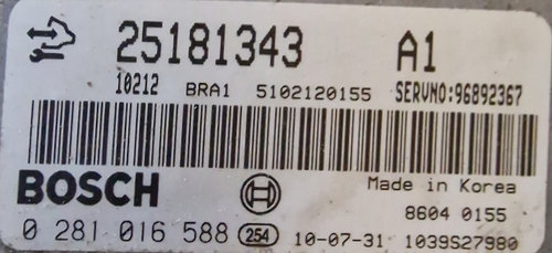 Calculator Motor Chevrolet Captiva / Opel Antara 2.0 Diesel 25181343 0 281 016 588