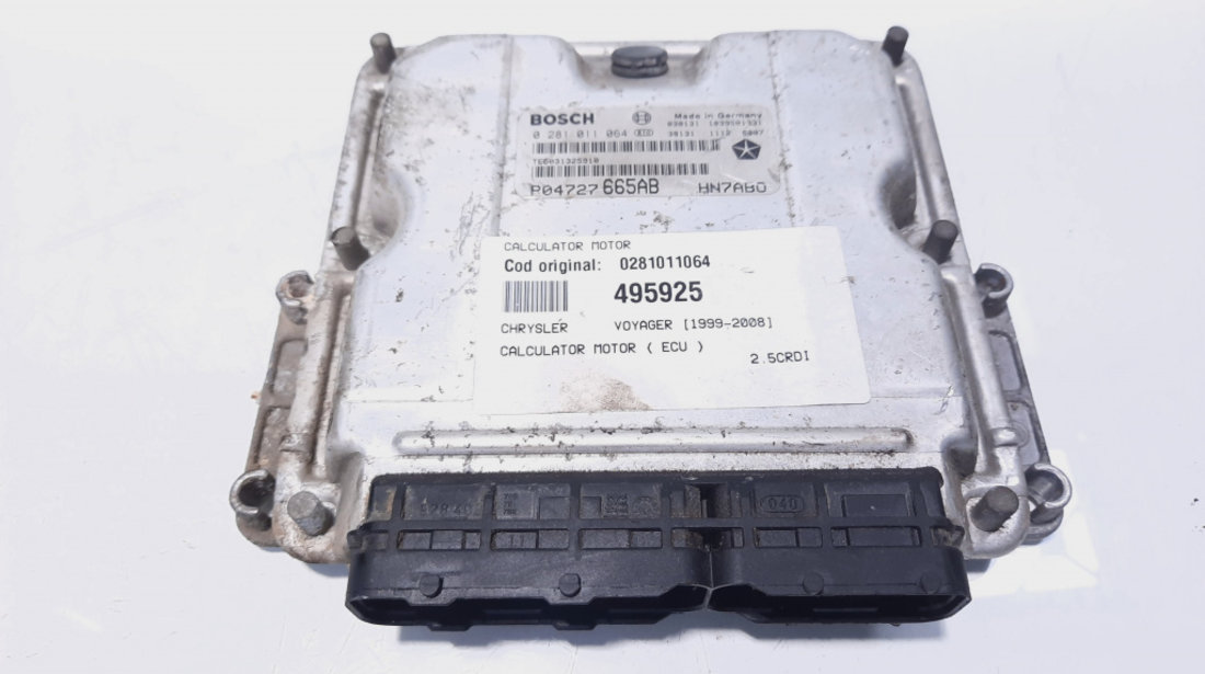 Calculator motor, cod 0281011064, Chrysler Voyager IV (RG, RS) 2.5 CRDI (id:495925)