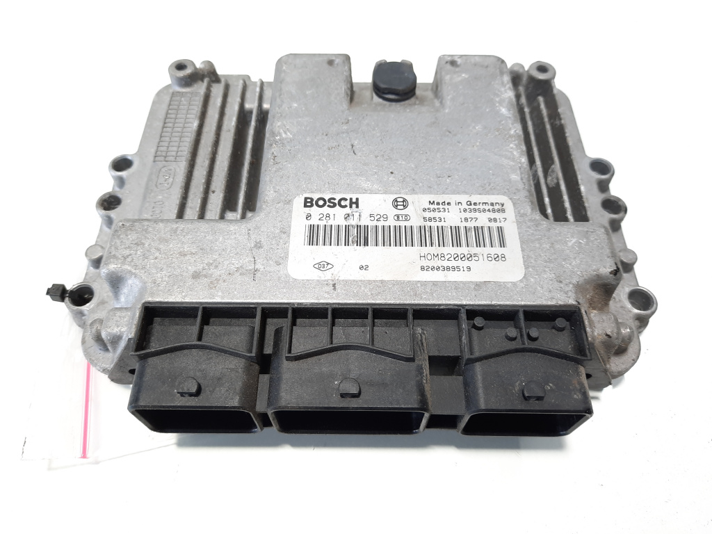 Calculator motor, cod 0281011529, 8200389519, Renault Trafic 2, 1.9 DCI, F9Q732 (id:483544)