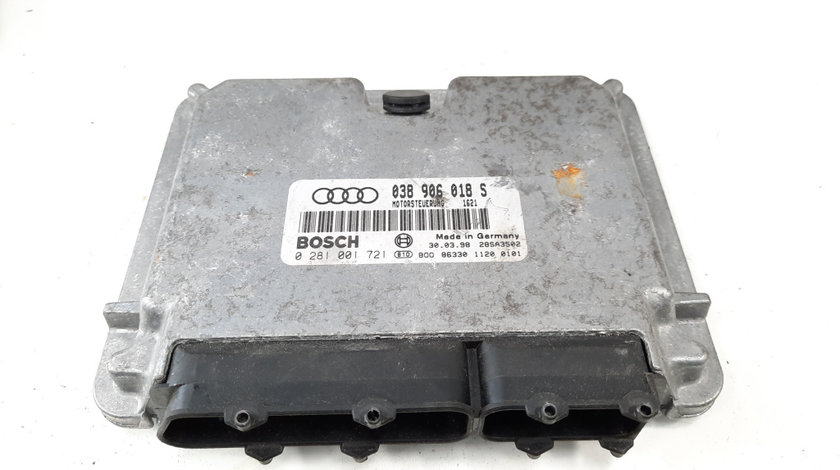 Calculator motor, cod 038906018S, 0281001721, Audi A4 (8D2, B5), 1.9 TDI, AFN (id:538667)